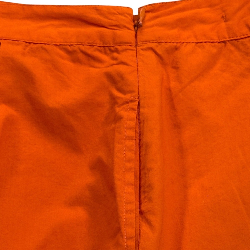 Anthropologie Maeve Pleated Poplin Shorts 6 Orange Preppy Grandmillennial EUC - Picture 6 of 10